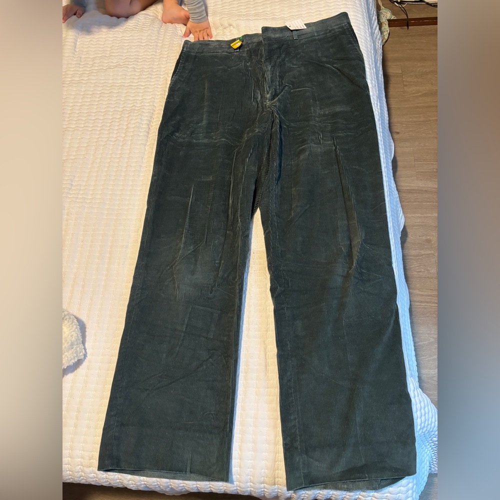 Vintage dark teal corduroy pants